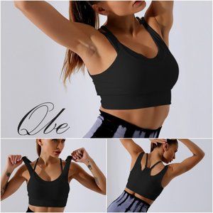 Qbe 2 pcs Women Yoga Workout Seamless Bra Crop Top